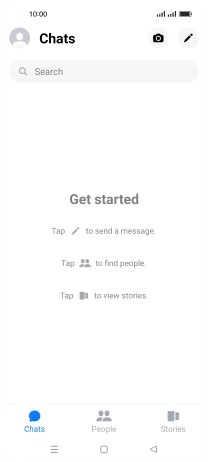 Press the search field and key in the first letters of the recipient's name.
