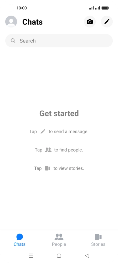 Press the search field and key in the first letters of the recipient's name.