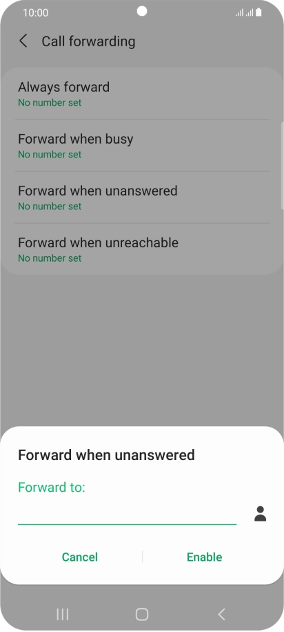 Key in +447836121121 and press Enable.