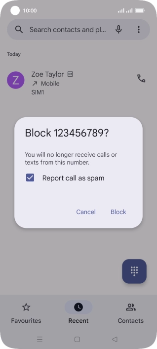 To report the number as spam, press Report call as spam.