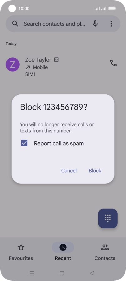 To report the number as spam, press Report call as spam.
