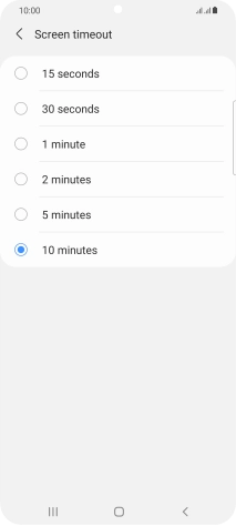 Press the required setting. Press the required setting.