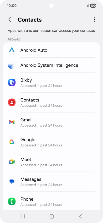 Press the required app.