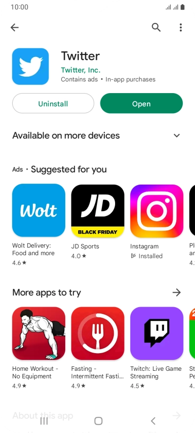 Press the Home key to return to the home screen.