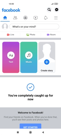 Press the text input field.