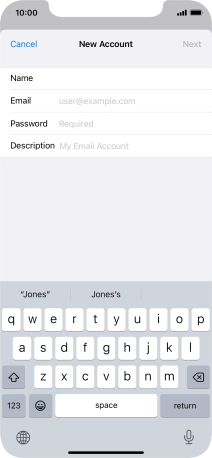 Press Email and key in your email address. Press Email and key in your email address.