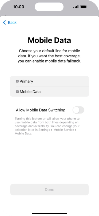 Press the required price plan.