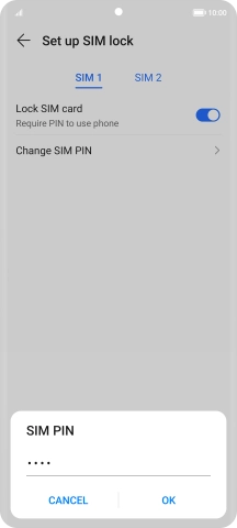 Key in the new PIN again and press OK.