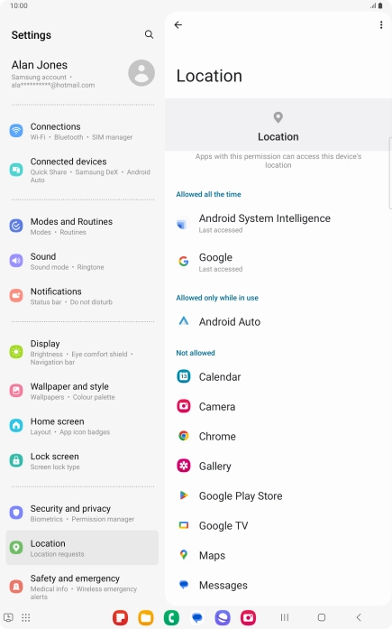 Press the required app. Press the required app.