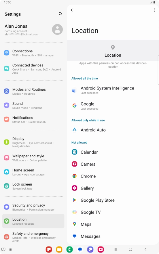 Press the required app. Press the required app.