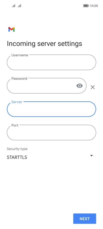 Press the field below 