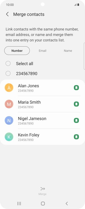 Press the required number. Press the required number.