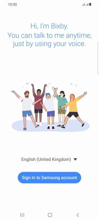 Press Sign in to Samsung account.