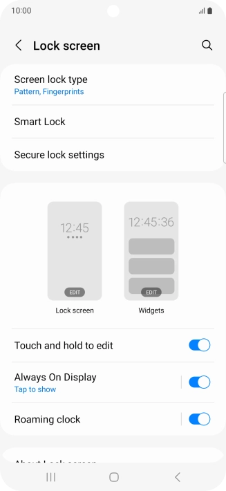 Press Screen lock type and key in the additional phone lock code you created earlier.