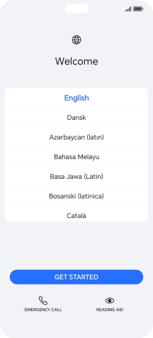 Press the required language.
