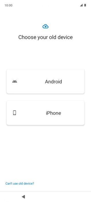 Follow the instructions on the screen to transfer the content from the other phone and finish the activation of your phone.