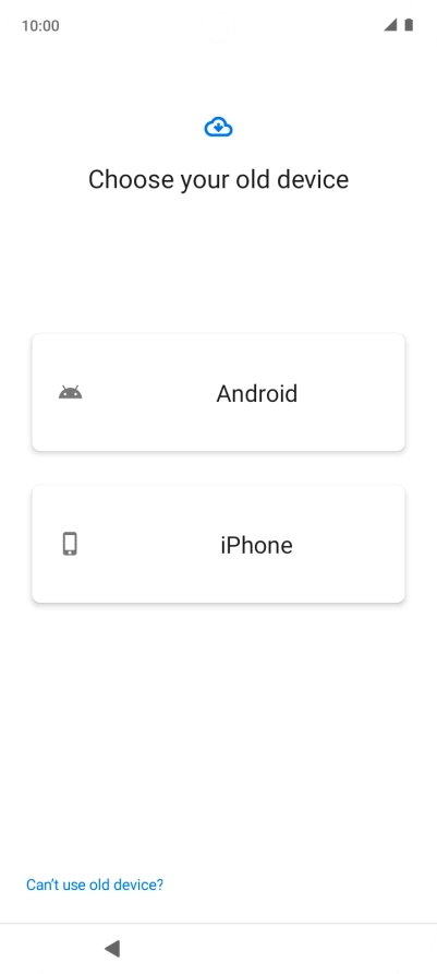 Follow the instructions on the screen to transfer the content from the other phone and finish the activation of your phone.