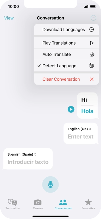 Press Clear Conversation. Press Clear Conversation.