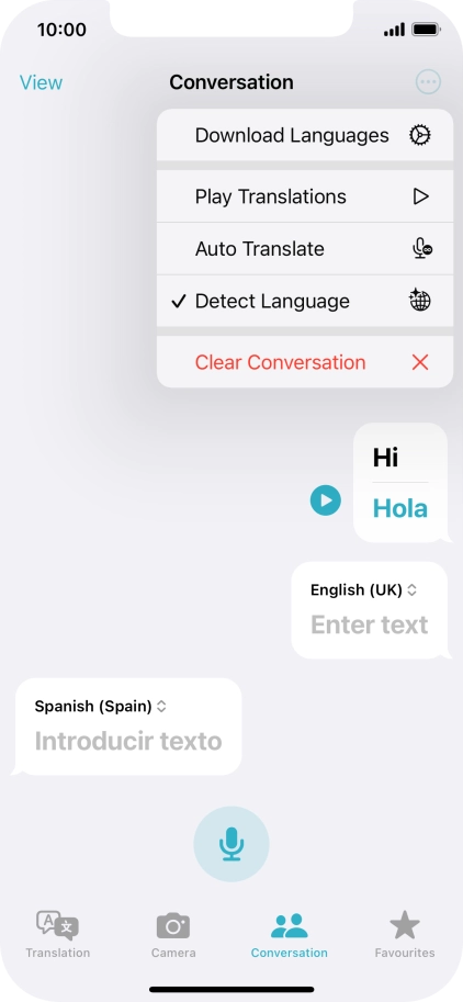 Press Clear Conversation. Press Clear Conversation.