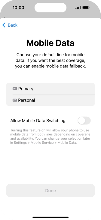 Press the required price plan.