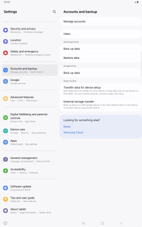 Press Manage accounts. Press Manage accounts.
