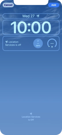 To customise the way the lock screen date is displayed, press the date widget and follow the instructions on the screen to select the required widget display mode.