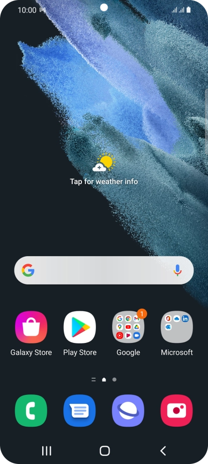 The email message icon shows that you've received a new email message.