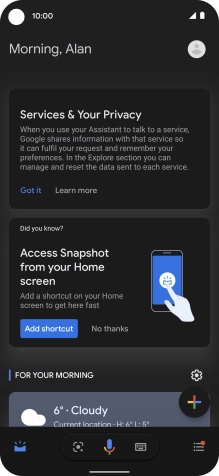 Press the profile icon.