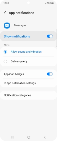 Press the indicator next to 