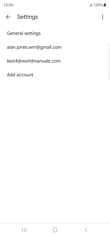 Press the required email account.