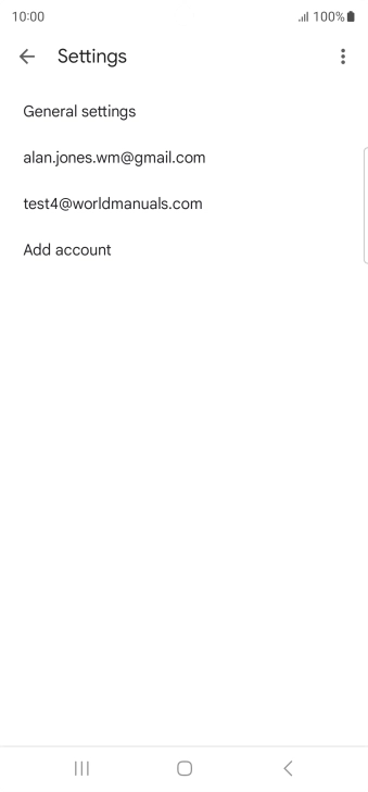 Press the required email account.
