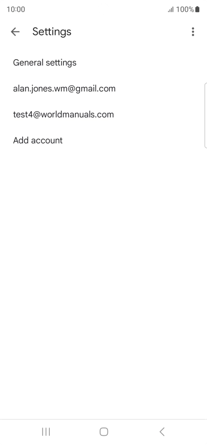 Press the required email account.