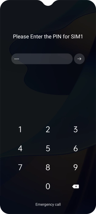 If you're asked to key in your PIN, do so and press arrow right. If you're asked to key in your PIN, do so and press arrow right.