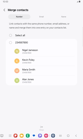 Press the field next to the required number. Press the field next to the required number.