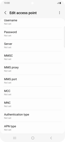 Press MMS port. Press MMS port.