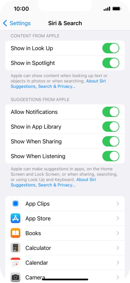 Press the required app.