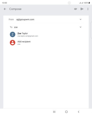 Press the required contact. Press the required contact.