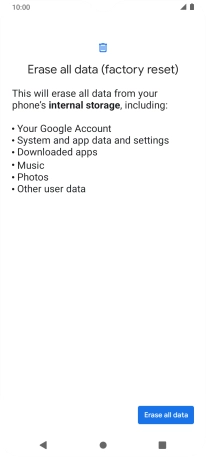 Press Erase all data.