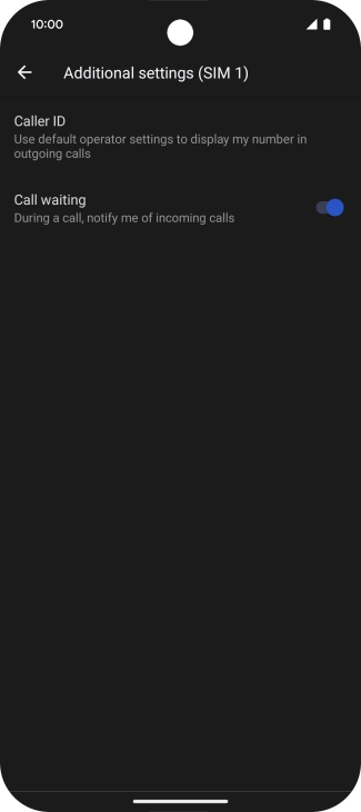 Press the indicator next to 