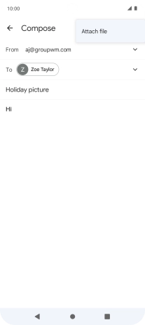 Press Attach file and go to the required folder.