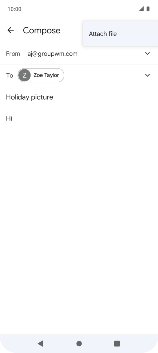 Press Attach file and go to the required folder.