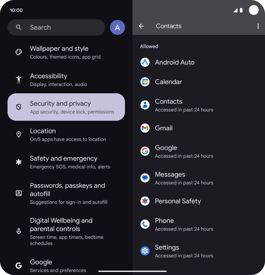 Press the required app.