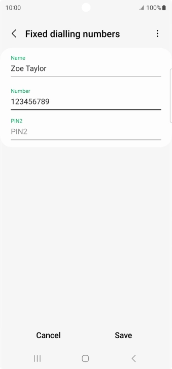 Press PIN2 and key in your PIN2. The default PIN2 is 1111.