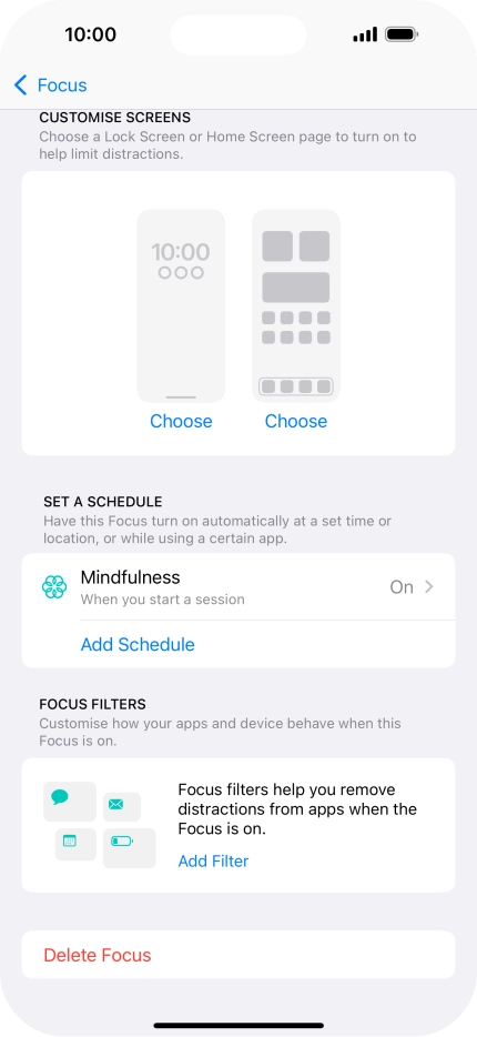 Press the required setting below Press the required setting below