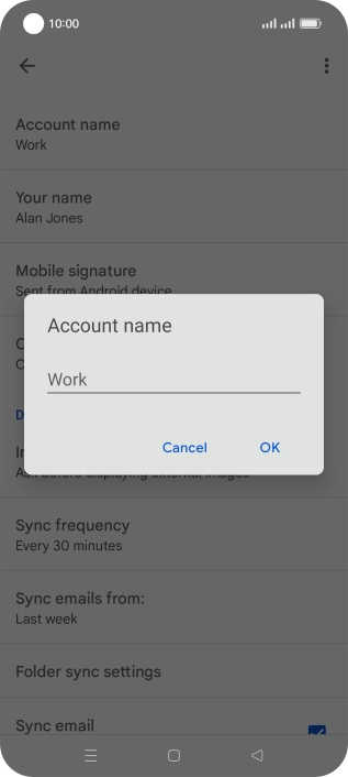 Press OK and key in the required name.