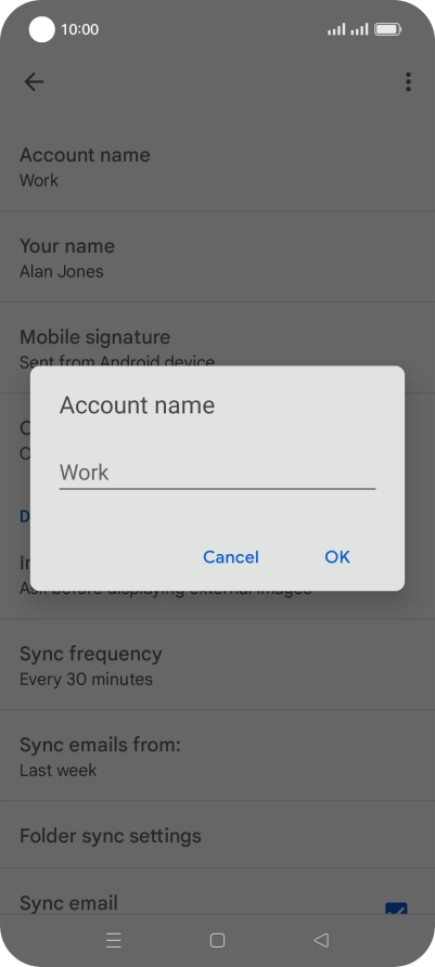 Press OK and key in the required name.