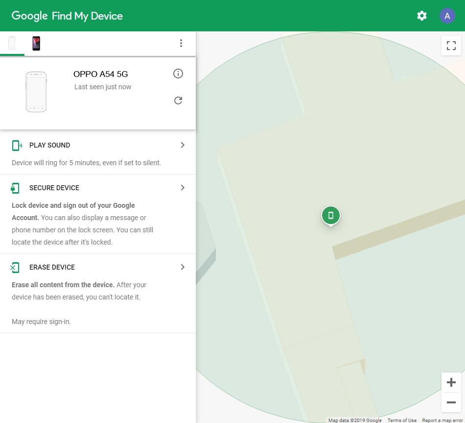 Click the required device.
