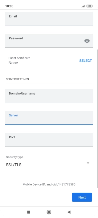 Press the field below 
