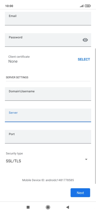 Press the field below 
