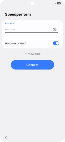 Key in the password for the Wi-Fi network and press Connect.